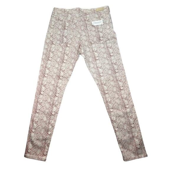 AG Adriano Goldschmied Prima Ankle Skinny Jeans Python Ivory Mauve NWT Size 31 - Picture 4 of 15